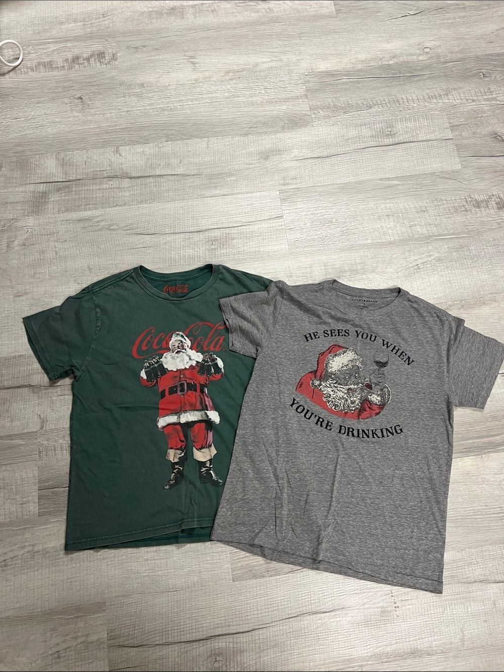 Lucky Brand Coca Cola Christmas  Graphic tees sz small and medium